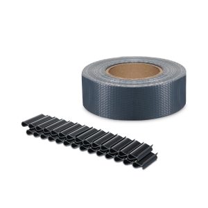 Tvoros juostos rinkinys 35 x 0,0475 m (450 g/m²) + 28 klipsai RAL7016 (Pilka)