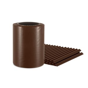 Tvoros juostos rinkinys 35 x 0,19 m (450 g/m²) + 28 klipsai RAL8017 (Ruda)