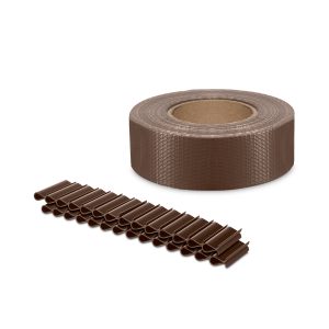 Tvoros juostos rinkinys 35 x 0,0475 m (450 g/m²) + 28 klipsai RAL8017 (Ruda)
