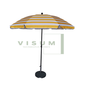 Paplūdimio skėtis, 240 cm, baltas/geltonas