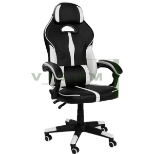 Žaidimų kėdė Domoletti GT-GC303, balta/juoda