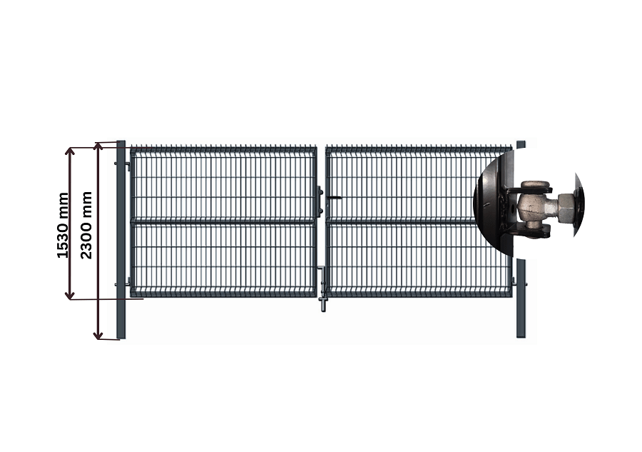 Vartai 400 x 153 cm, PILKI 1 Vartai 400 x 153 cm, PILKI