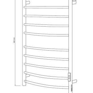 Elektrinis rankšluosčių džiovintuvas Thema Lux BK-107-80W, juoda, 55.5 cm x 55.5 cm, 80 W