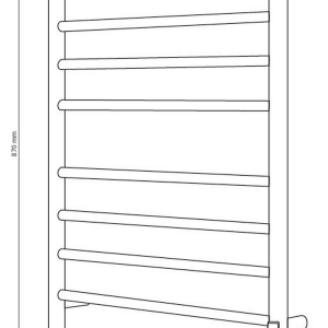 Elektrinis rankšluosčių džiovintuvas Thema Lux BK-109W-10T, juoda, 53 cm x 87 cm, 135 W