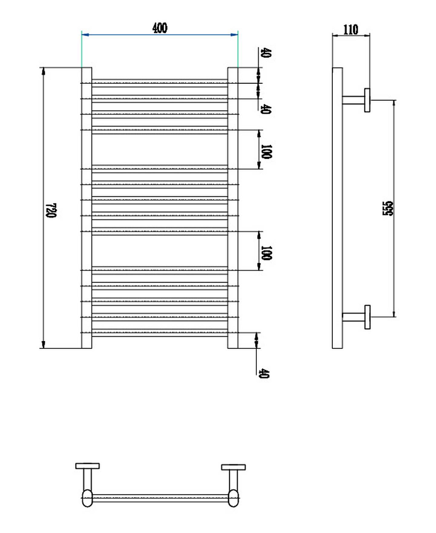Elektrinis rankšluosčių džiovintuvas Thema Lux, nerūdijančiojo plieno, 41 cm x 72 cm, 100 W 4 Elektrinis rankšluosčių džiovintuvas Thema Lux, nerūdijančiojo plieno, 41 cm x 72 cm, 100 W - Image 4