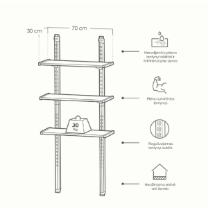 Pakabinama lentyna sodo nameliams KETER