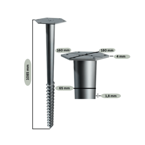 Sraigtinis pamatas M 1085 mm