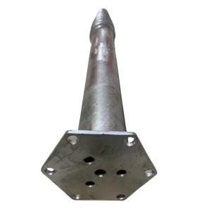 Sraigtinis pamatas M 68x160x1200 mm M12 HDG su plokštele