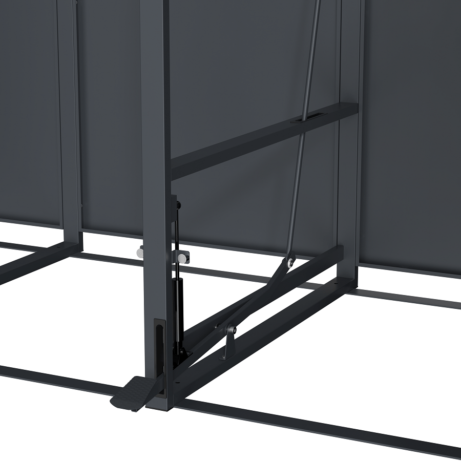 Trivietė šiukšlių konteinerio pastogė su pedalu MIKKO 7 Trivietė šiukšlių konteinerio pastogė su pedalu MIKKO - Image 7