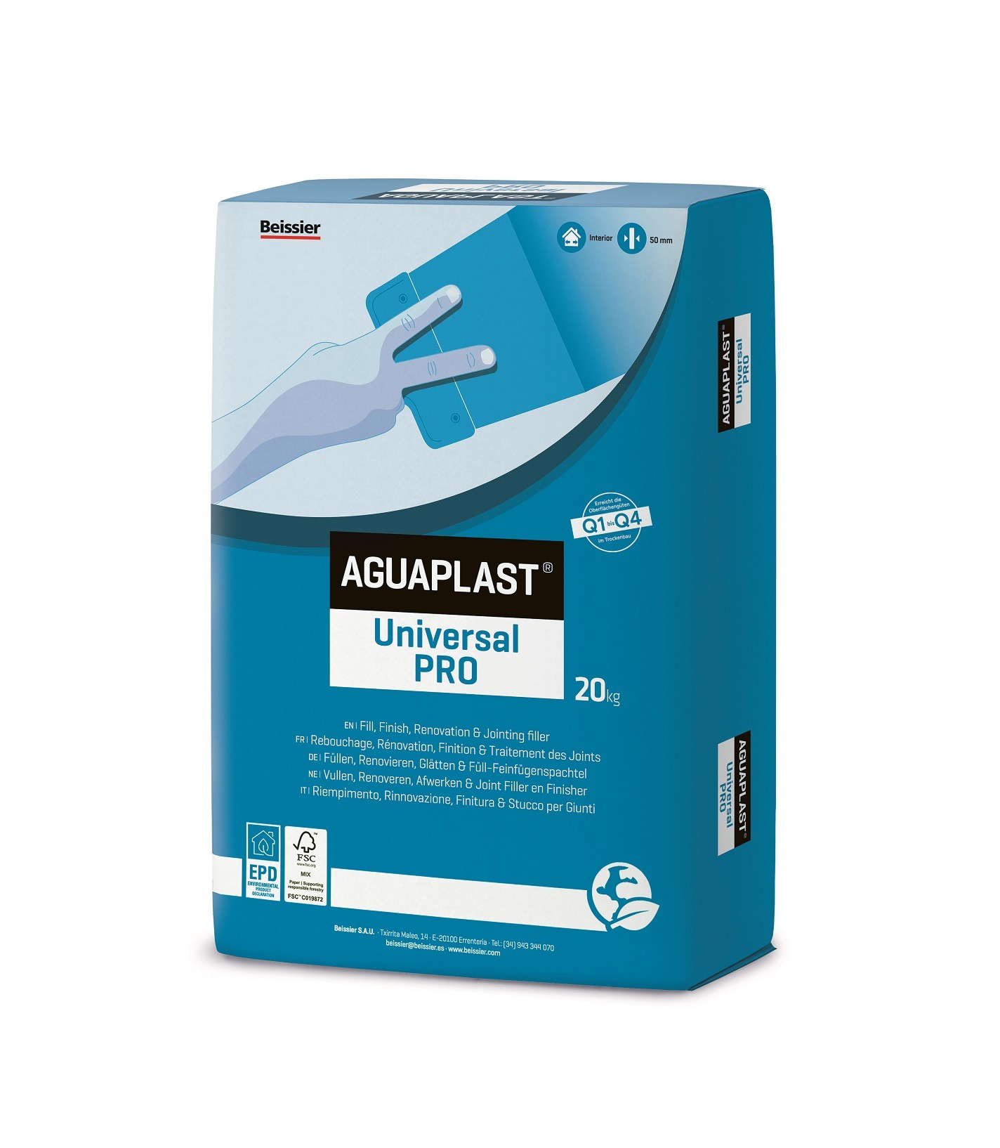 Gipsinis glaistas GKP siūlėms Aguaplast Universal PRO 20kg 1 Gipsinis glaistas GKP siūlėms Aguaplast Universal PRO 20kg