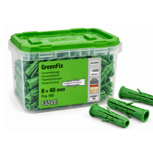 Universalus kaištis GreenFix 8×40 mm 100vnt, ESSVE